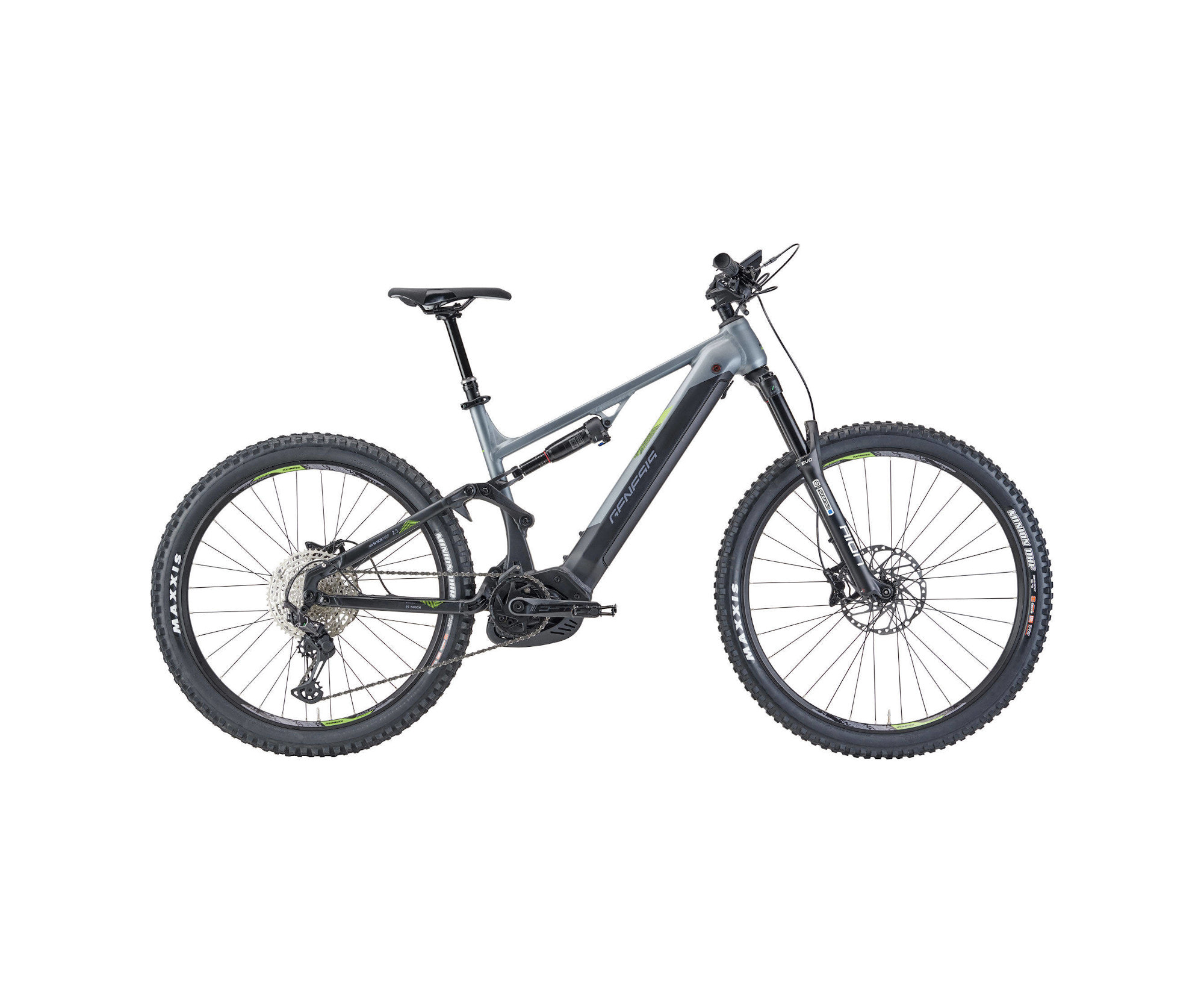 Genesis E-Mountainbike Fully in grau
