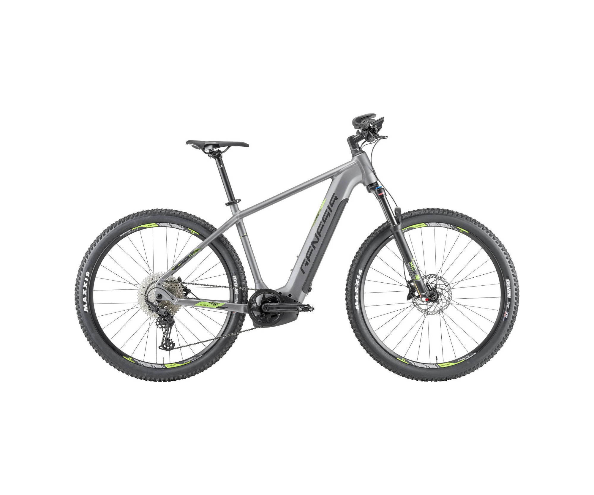 Genesis E-Mountainbike Hardtail in grau