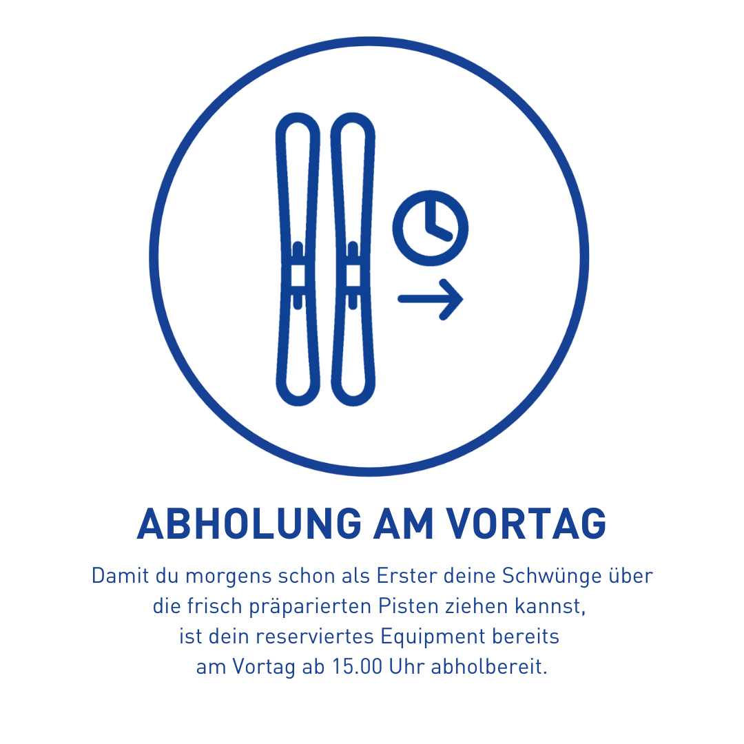 Abholung am Vortag ab 15.00 Uhr möglich.