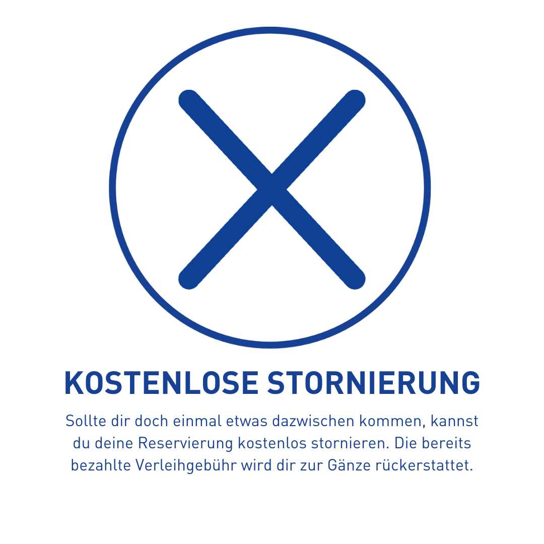 Kostenlose Stornierung - volle Rückerstattung